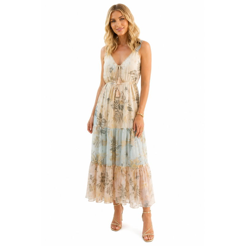 Beachy Boho Beauty broken white baby blue